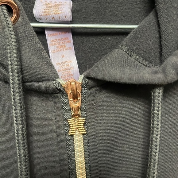 Savage X Fenty - Forever Savage Showgirl Hooded Gray Onesie - Picture 7 of 9